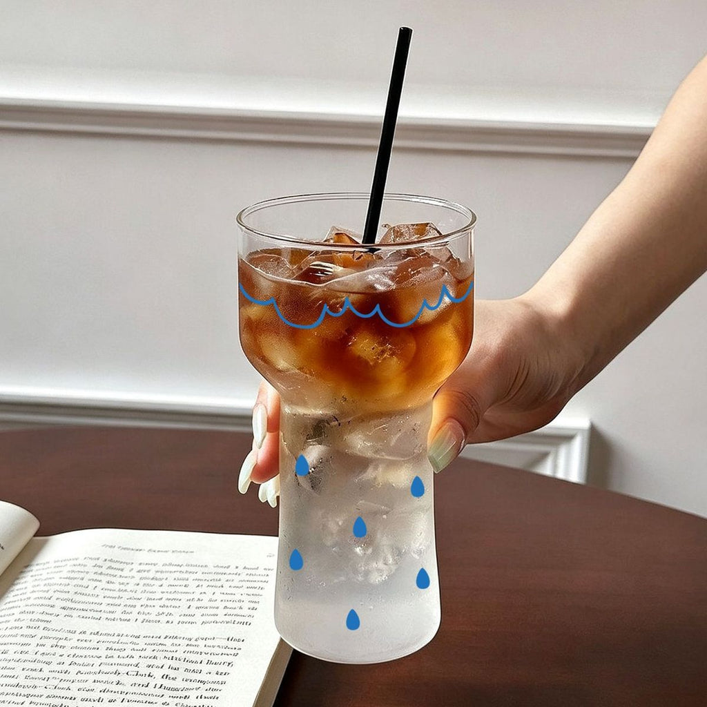 Raindrop Frosted Glass Tumbler