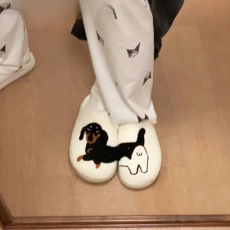 Dachshund Dog Cotton Slippers