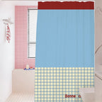 Two-Tone Gingham Shower Curtain