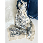 Cashew Flower Pattern Silk Scarf - Modomu