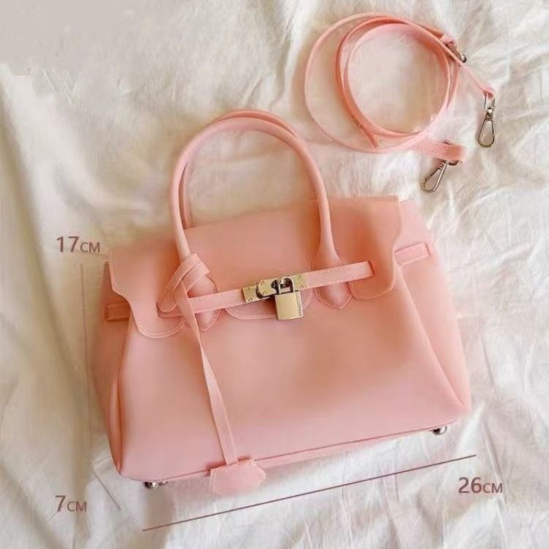 Transparent Jelly Lock Shoulder Bag