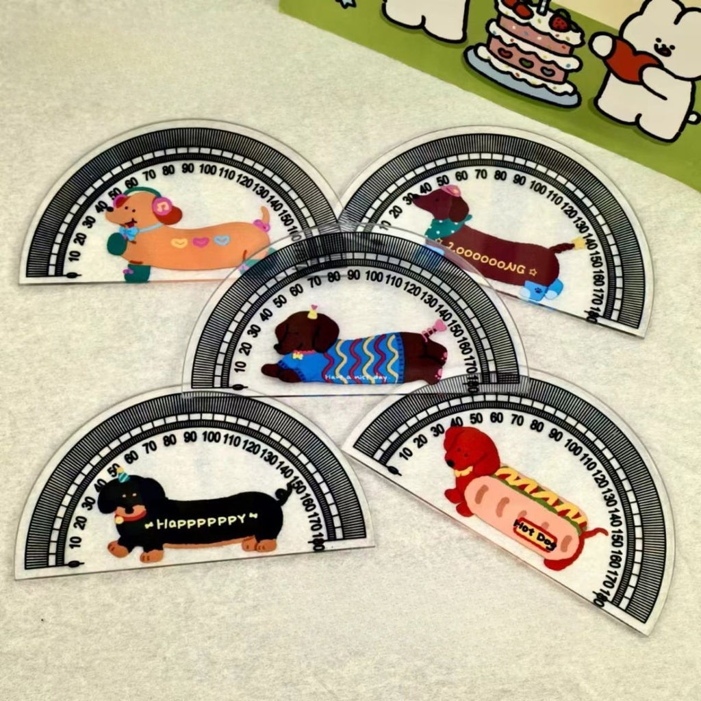 Cartoon Dog Acrylic Ruler Set - Modomu