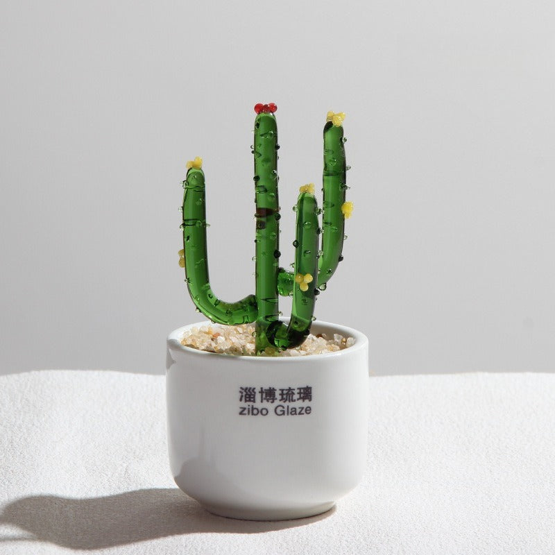 Glass Succulent Cactus Ornament - Modomu