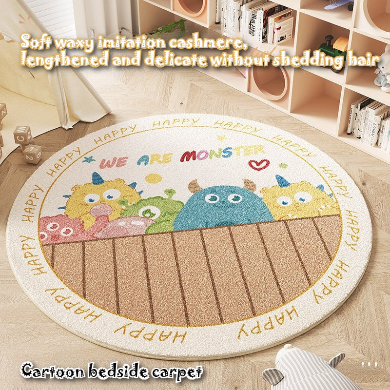 Cartoon Round Kids Floor Rug