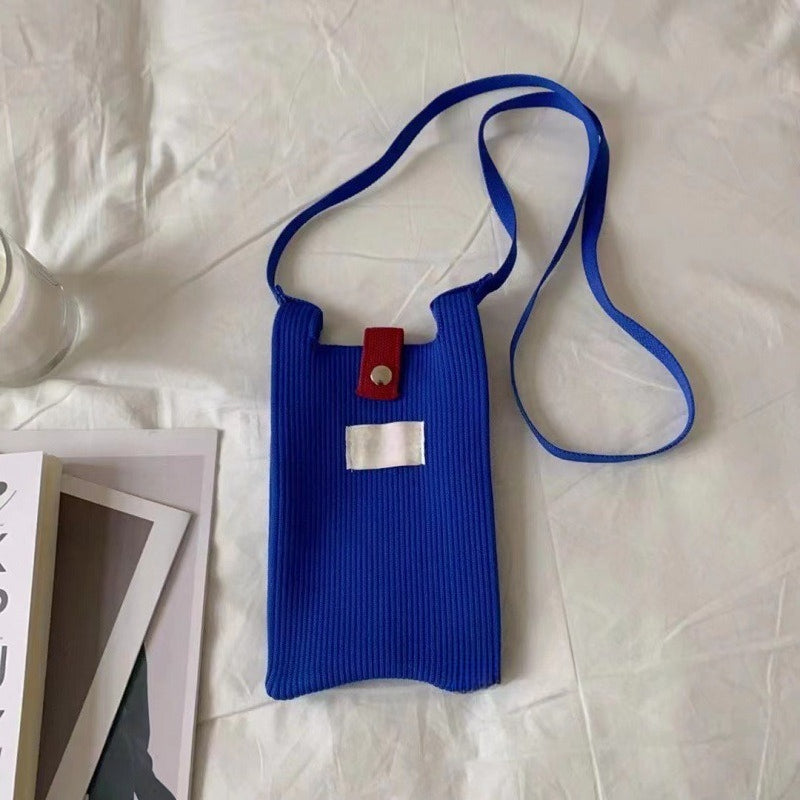 Ribbed Knit Phone Pouch
