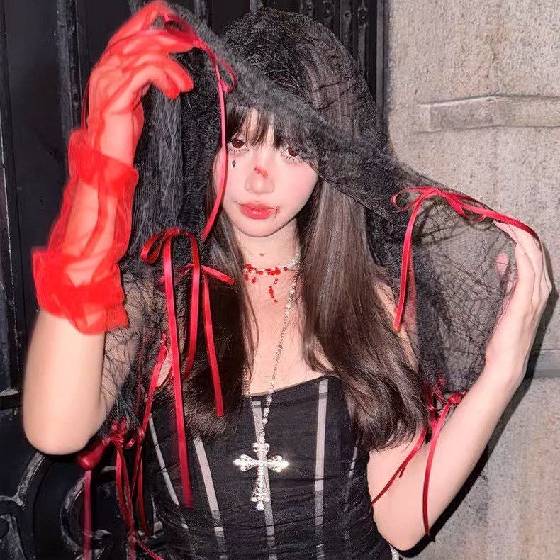 Cobweb Lace Ghost Veil