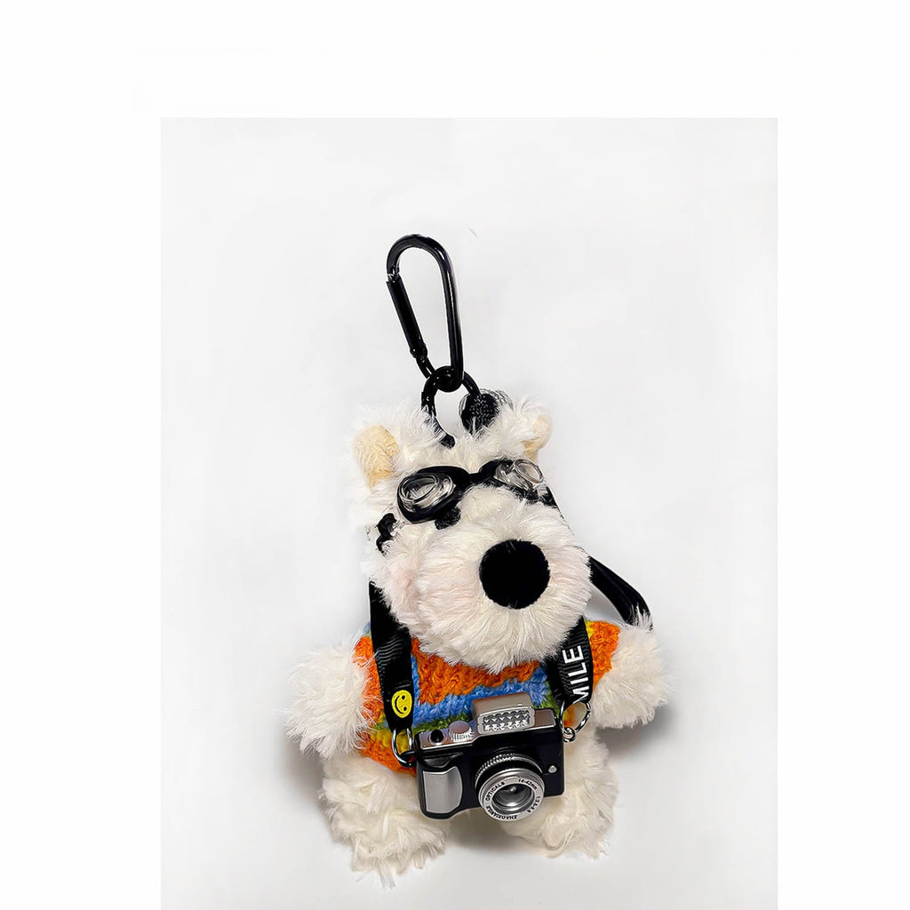 Cartoon Puppy Plush Keychain