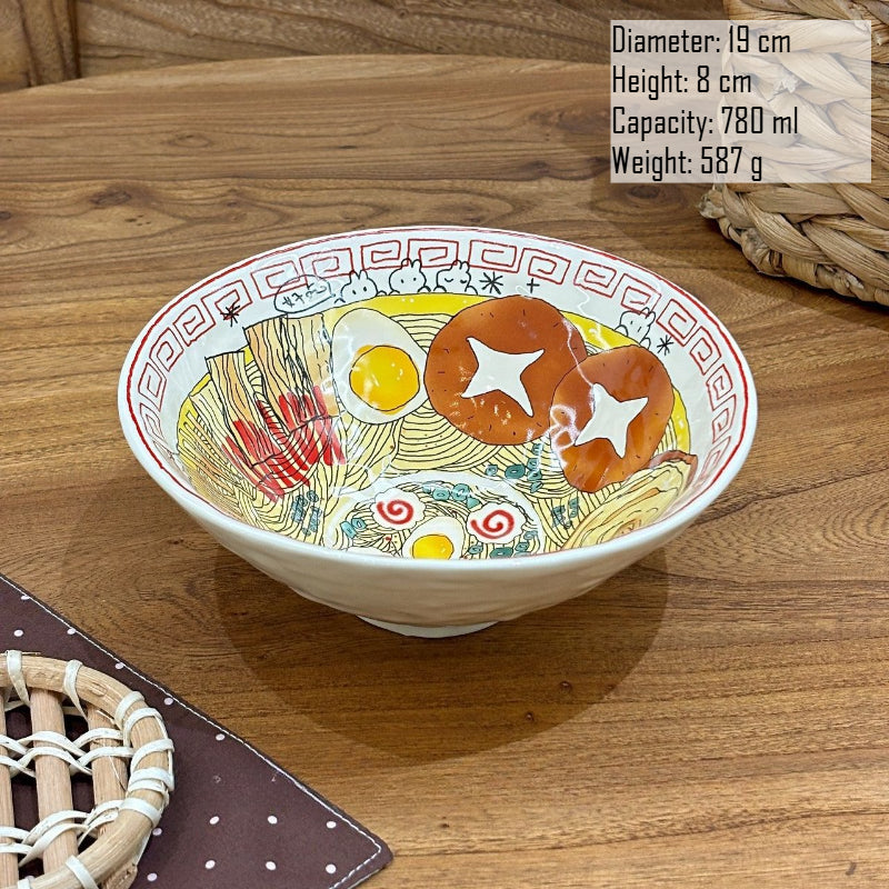 Hand-Painted Japanese Ramen Bowl