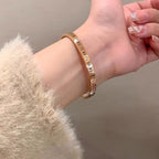 Zircon Charm Titanium Bracelet - Modomu