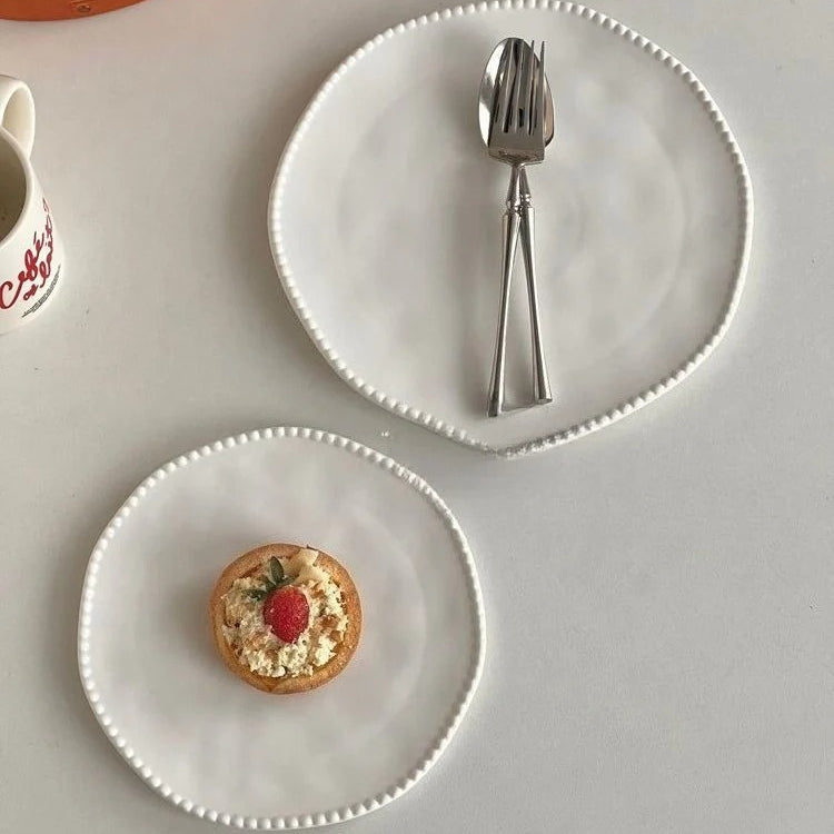 Beaded Edge Ceramic Dinner Plate - Modomu