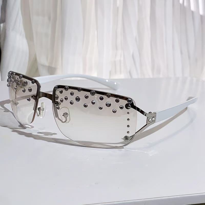 Rimless Crystal Fashion Sunglasses - Modomu