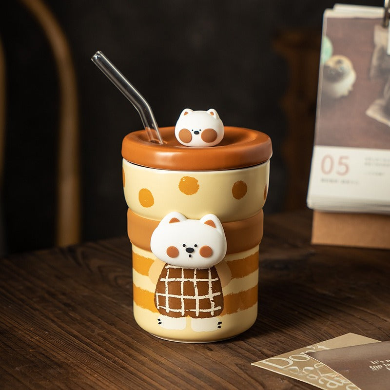 Cartoon Animal Ceramic Cup - Modomu
