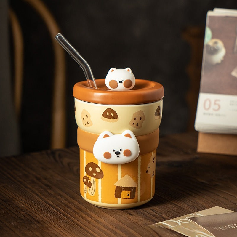 Cartoon Animal Ceramic Cup - Modomu