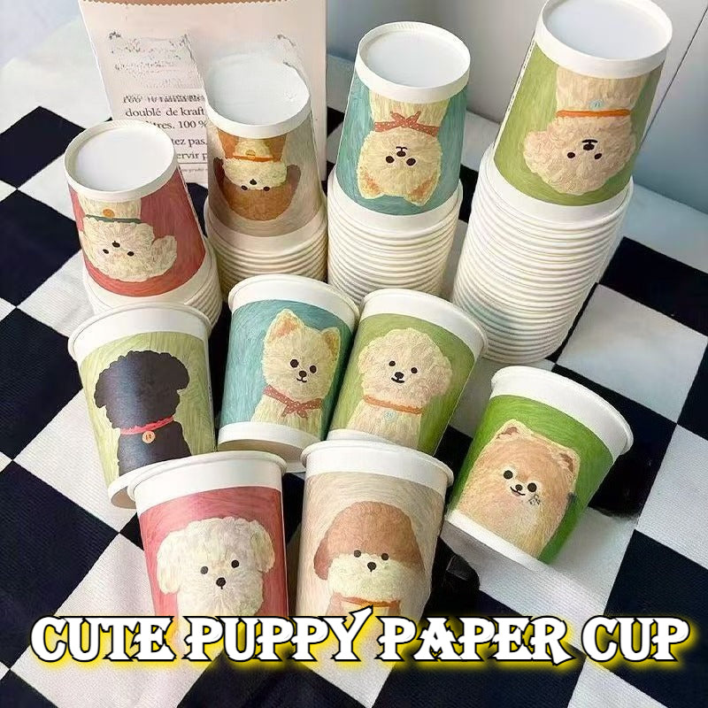 Puppy Art Disposable Paper Cups