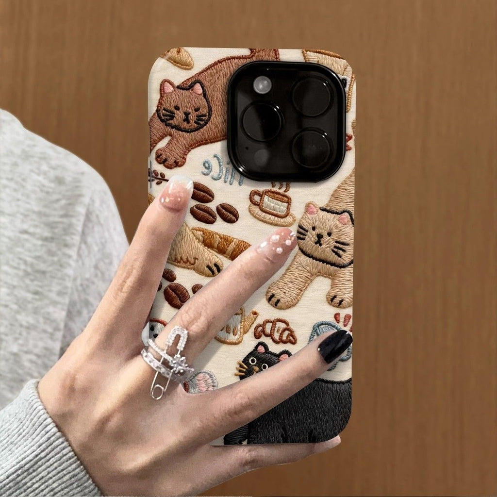 Cat Coffee iPhone Protective Case - Modomu
