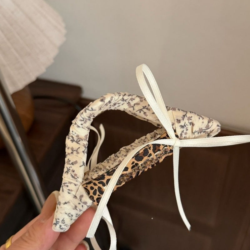 Floral Bow Claw Clip
