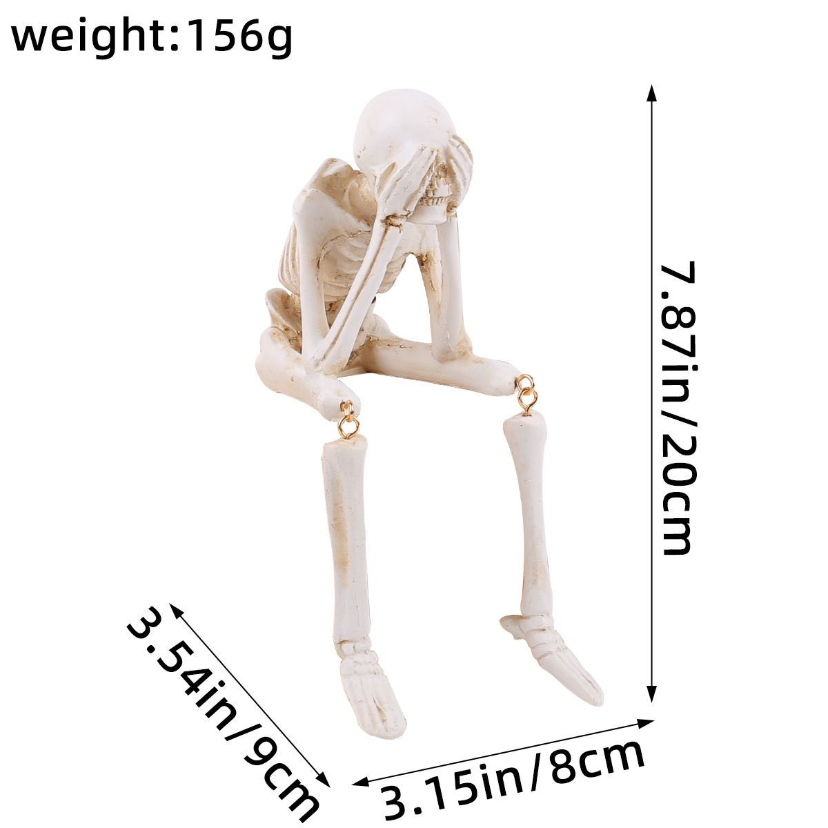 Shelf Sitting Skeleton Trio