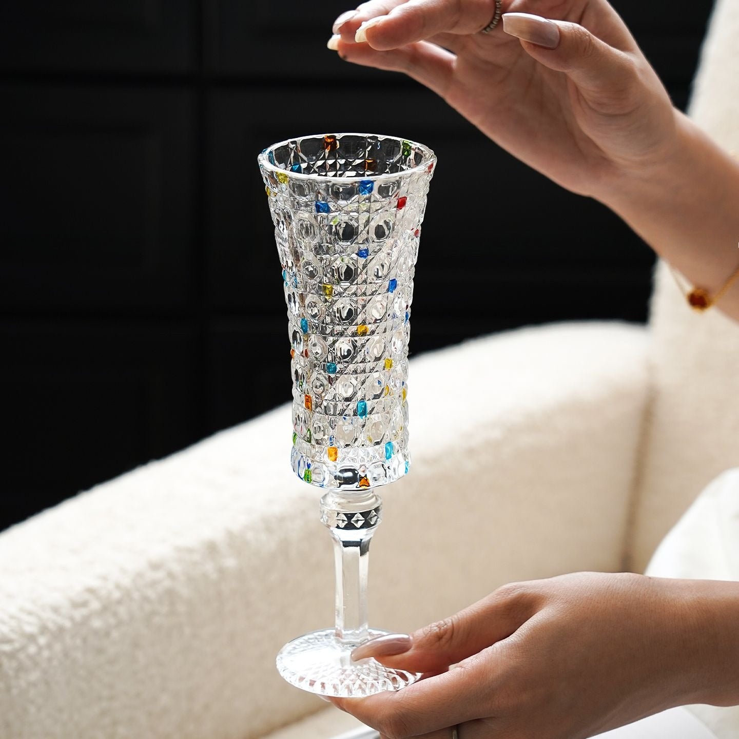 Diamond Relief Champagne Goblet - Modomu