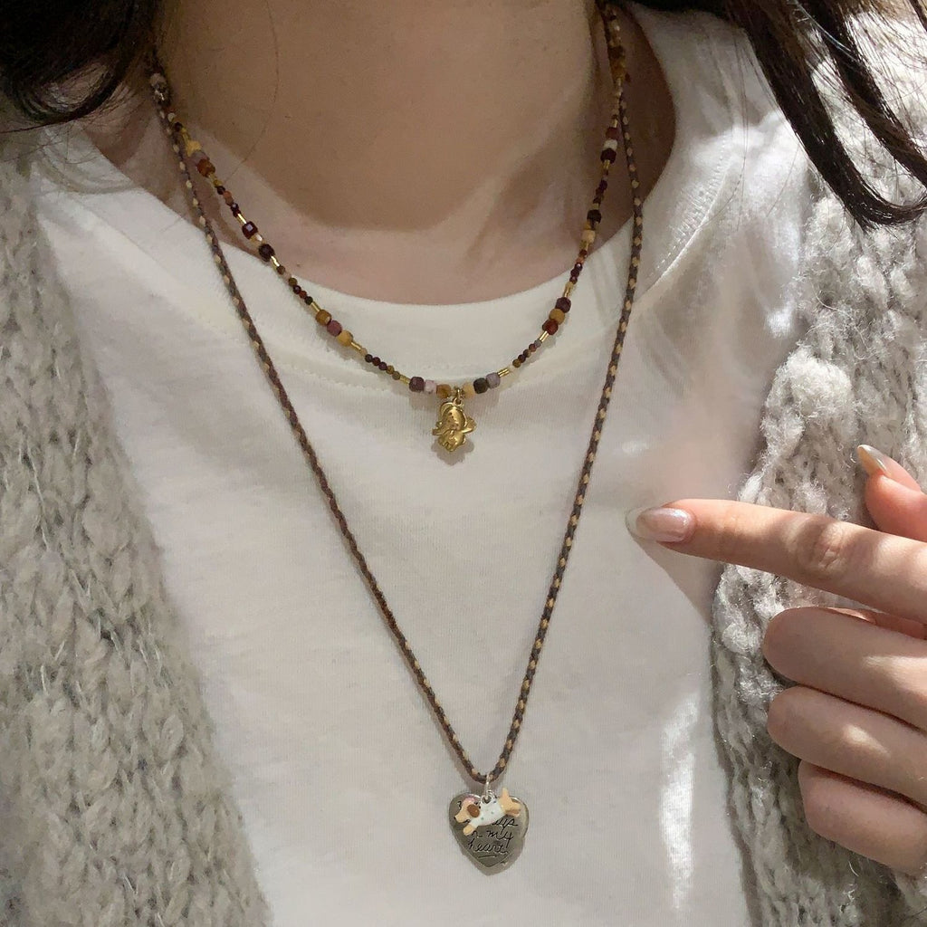 Puppy Love Letter Necklace - Modomu