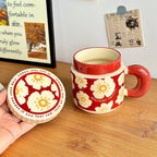 Retro Lidded Ceramic Mug