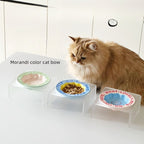Ceramic Cat Bowl With Stand
