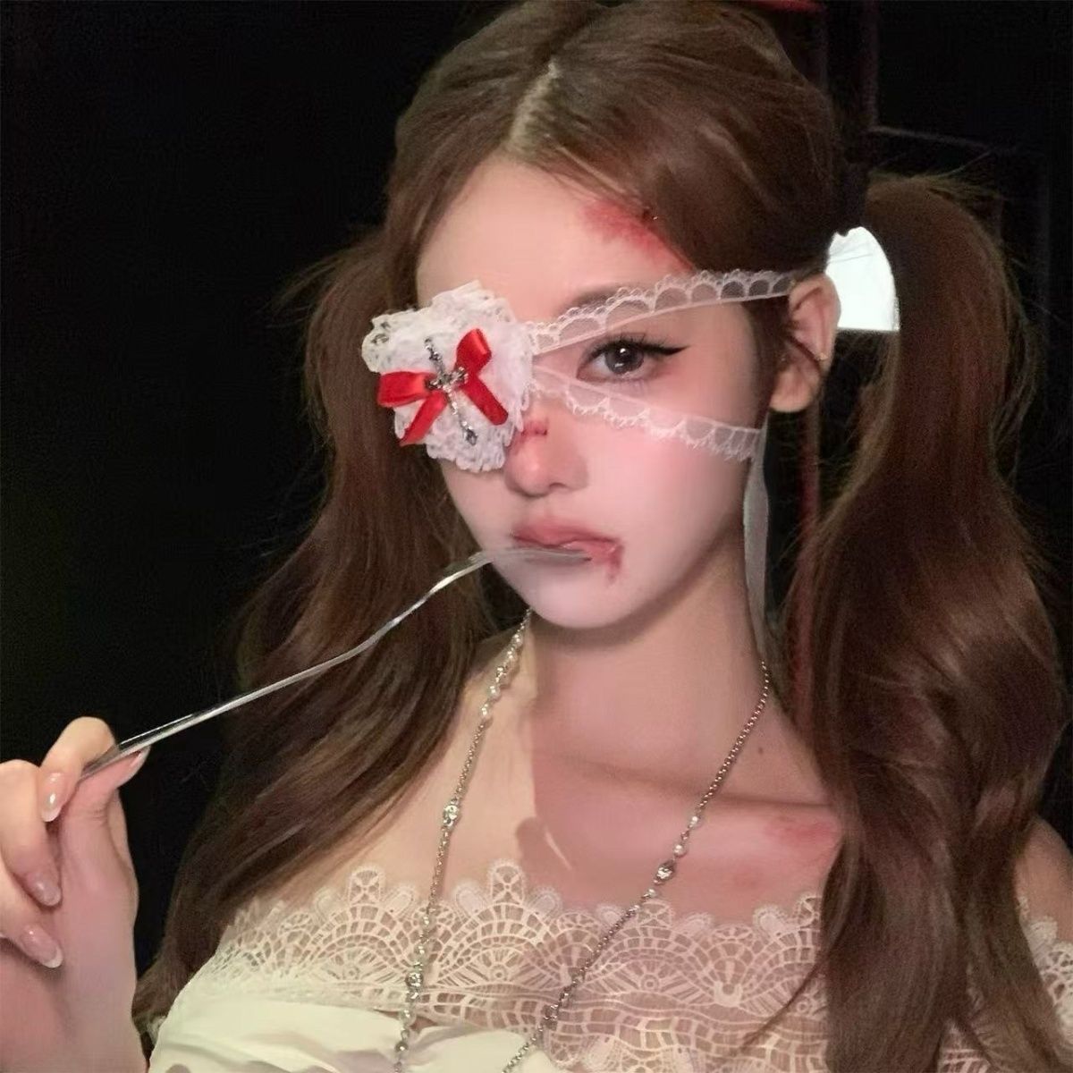 Cross Charm Eye Mask