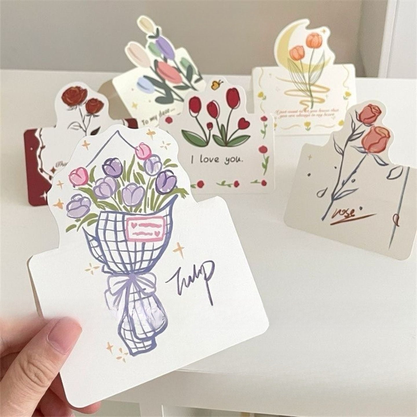 3D Tulip Bouquet Greeting Card