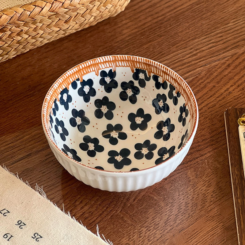 Hand-Painted Bohemian Rice Bowl