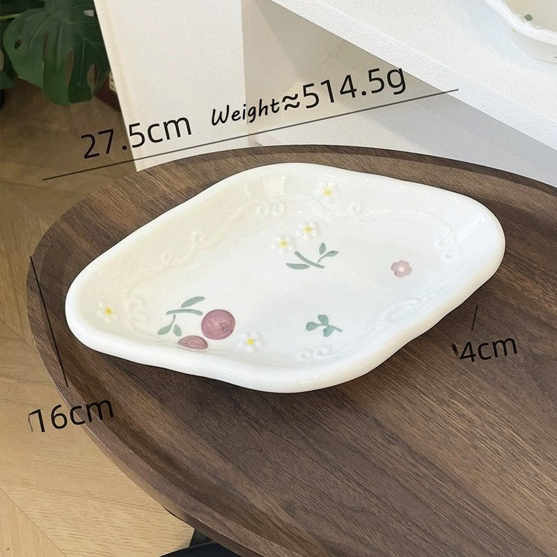 Embossed Fruit Ceramic Plate - Modomu