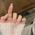 Handmade Ballet French Nail Set - Modomu