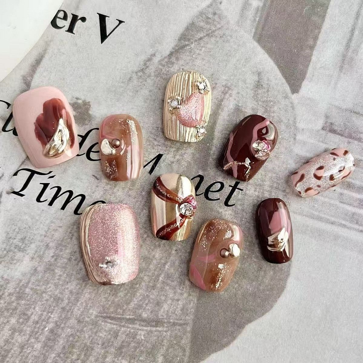 Leopard Print Short Press On Nails - Modomu