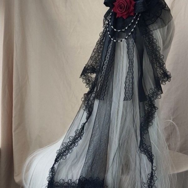 Rose Veil Bonnet Fascinator