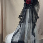 Rose Veil Bonnet Fascinator