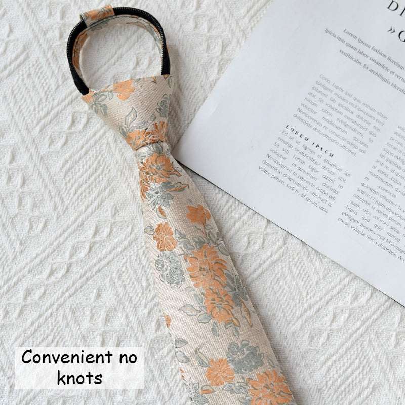 Floral Knot-Free Tie - Modomu