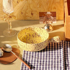 Ink Splatter Handled Noodle Bowl