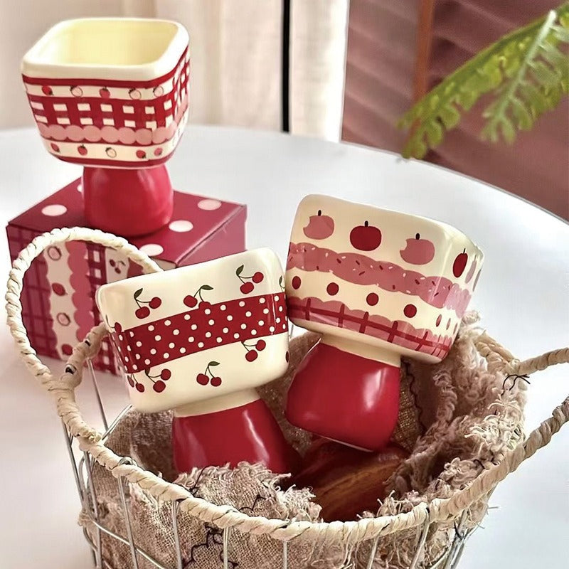 Ceramic Dessert Cup with Handle