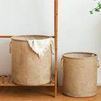 Jute Cotton Laundry Storage Basket - Modomu