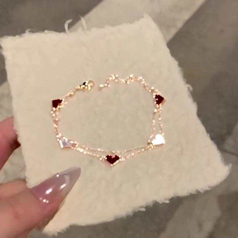 Heart Charm Layered Bracelet - Modomu