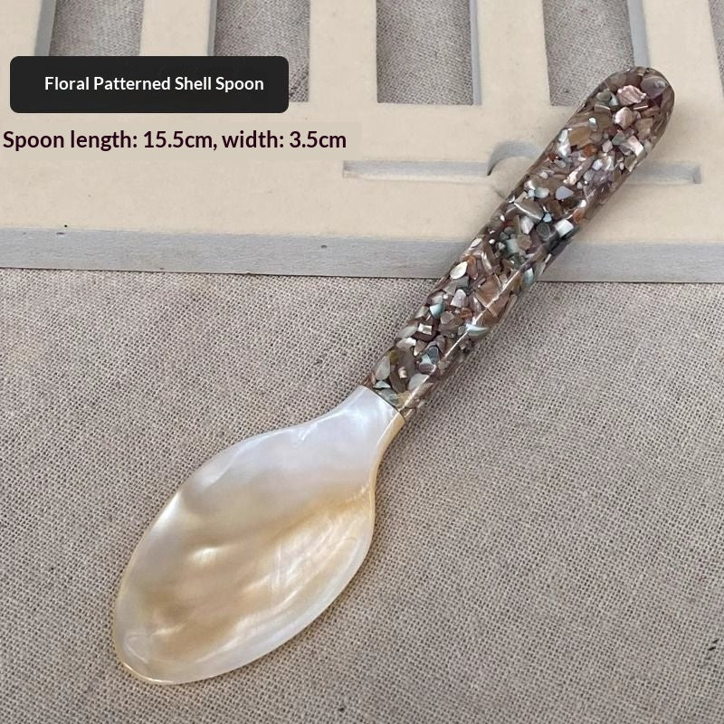 Mother-of-Pearl Mosaic Serving Spoon