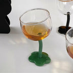 Tilted Flower Goblet Glass - Modomu