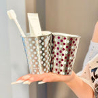 Polka Dot Steel Toothbrush Cup