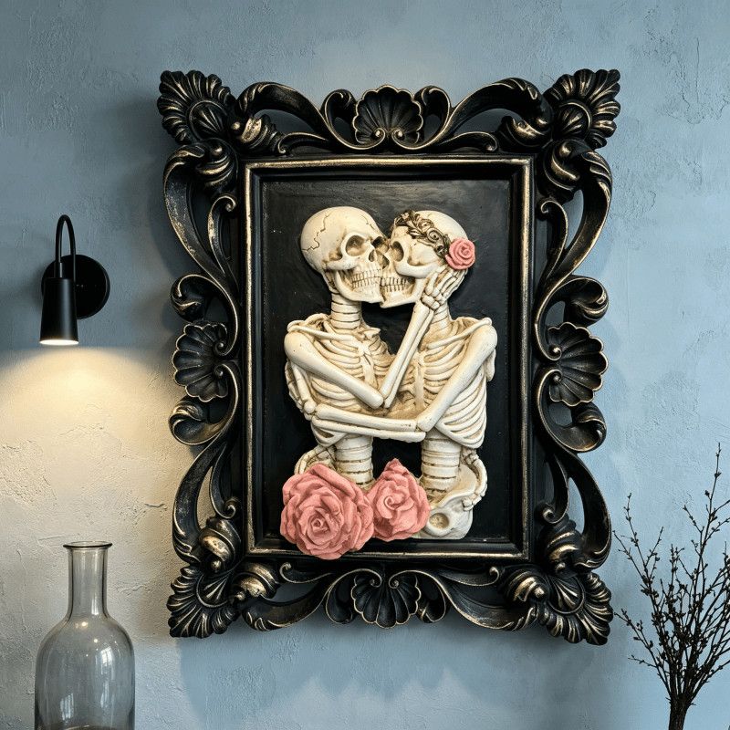 Embracing Skeletons Wall Plaque