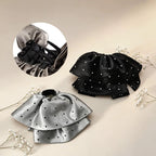 Satin Ruffle Ponytail Clip