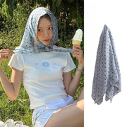 Black Cashew Flower Headscarf