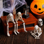 Shelf Sitting Skeleton Trio