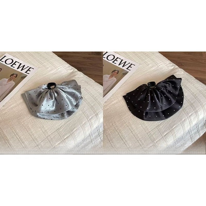 Satin Ruffle Ponytail Clip