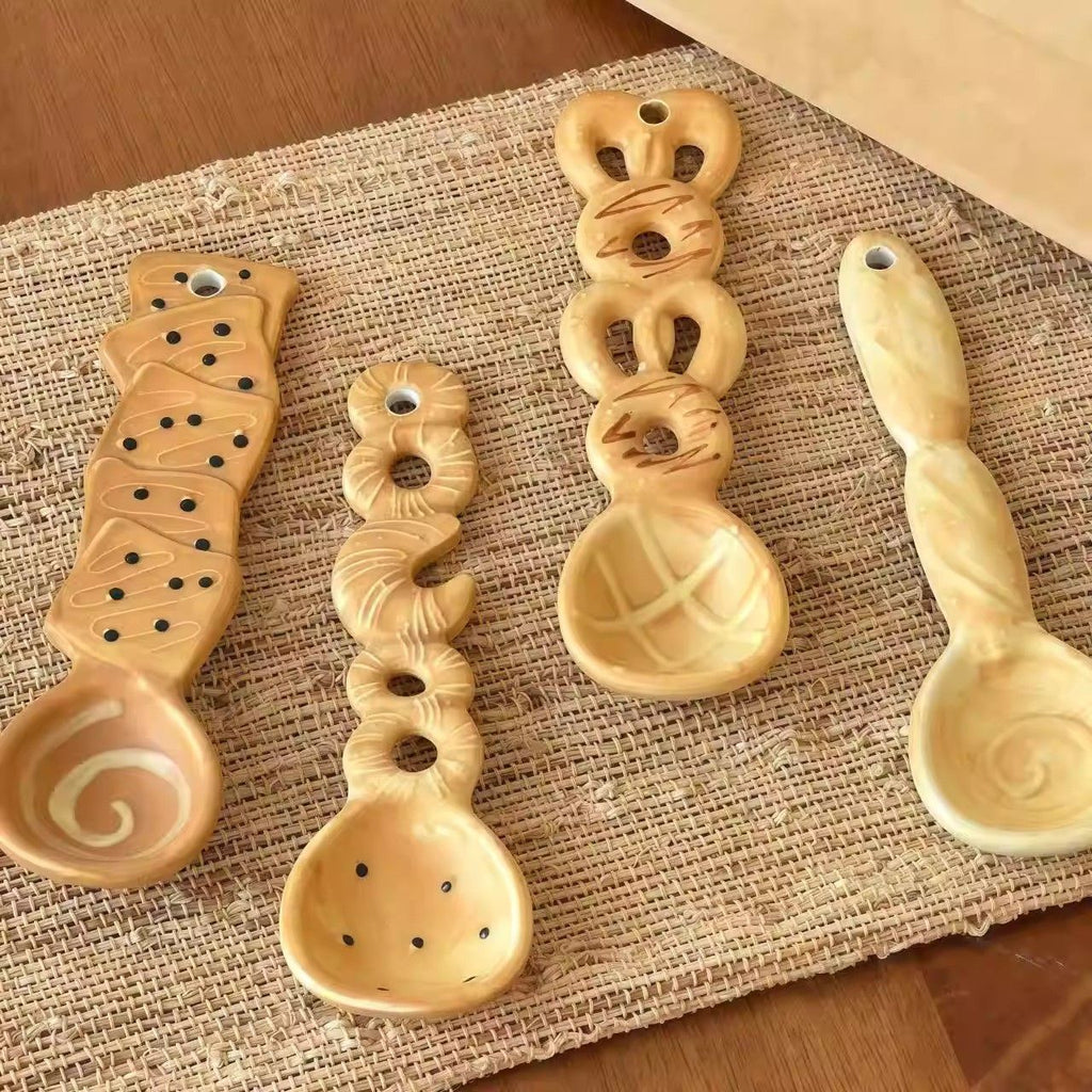 Bakery Shaped Ceramic Dessert Spoon