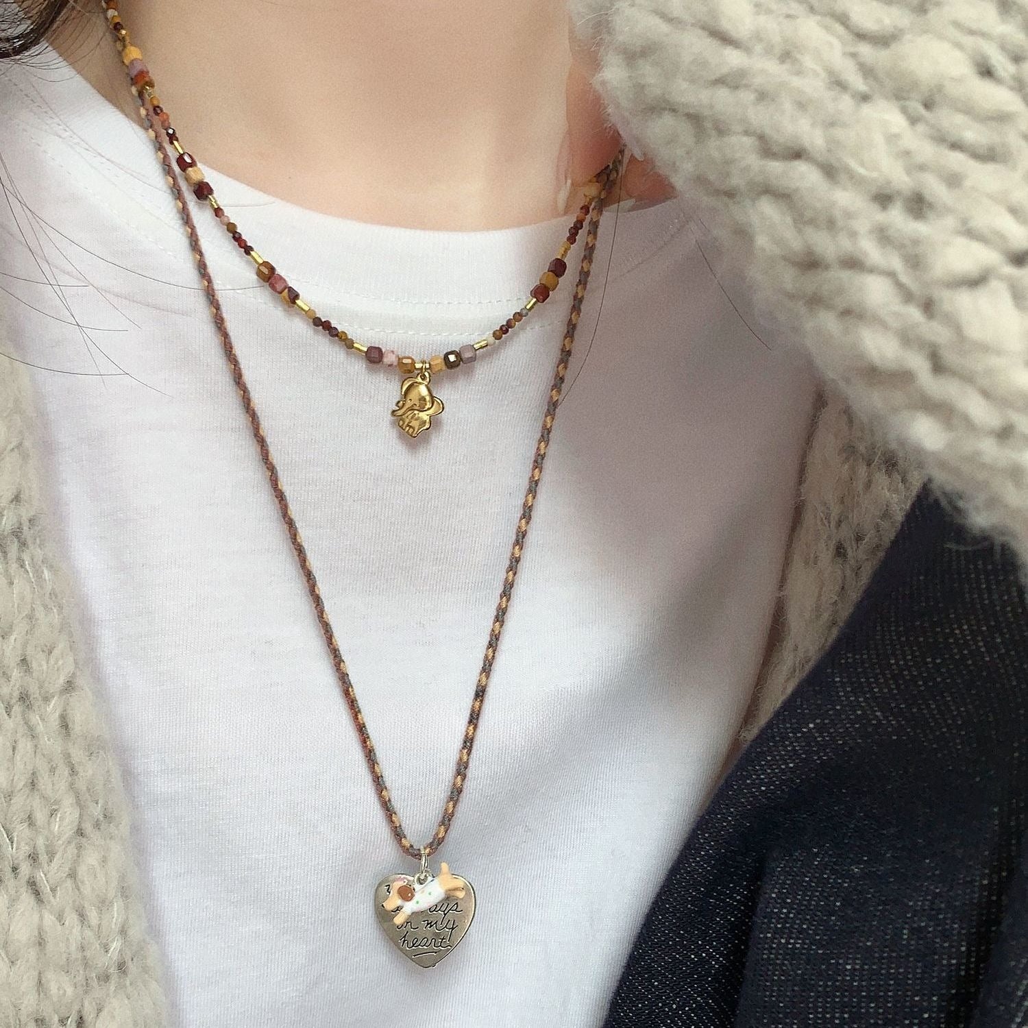 Puppy Love Letter Necklace - Modomu