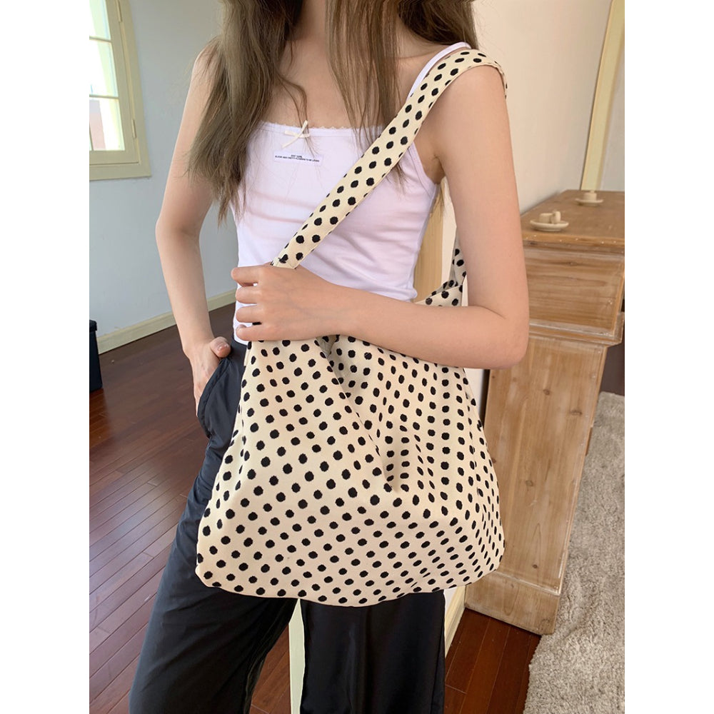 Korean Polka Dot Canvas Bag