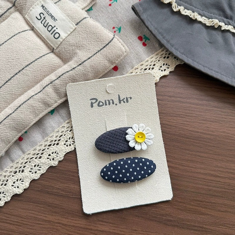 Flower Bow Side Bangs Clip - Modomu